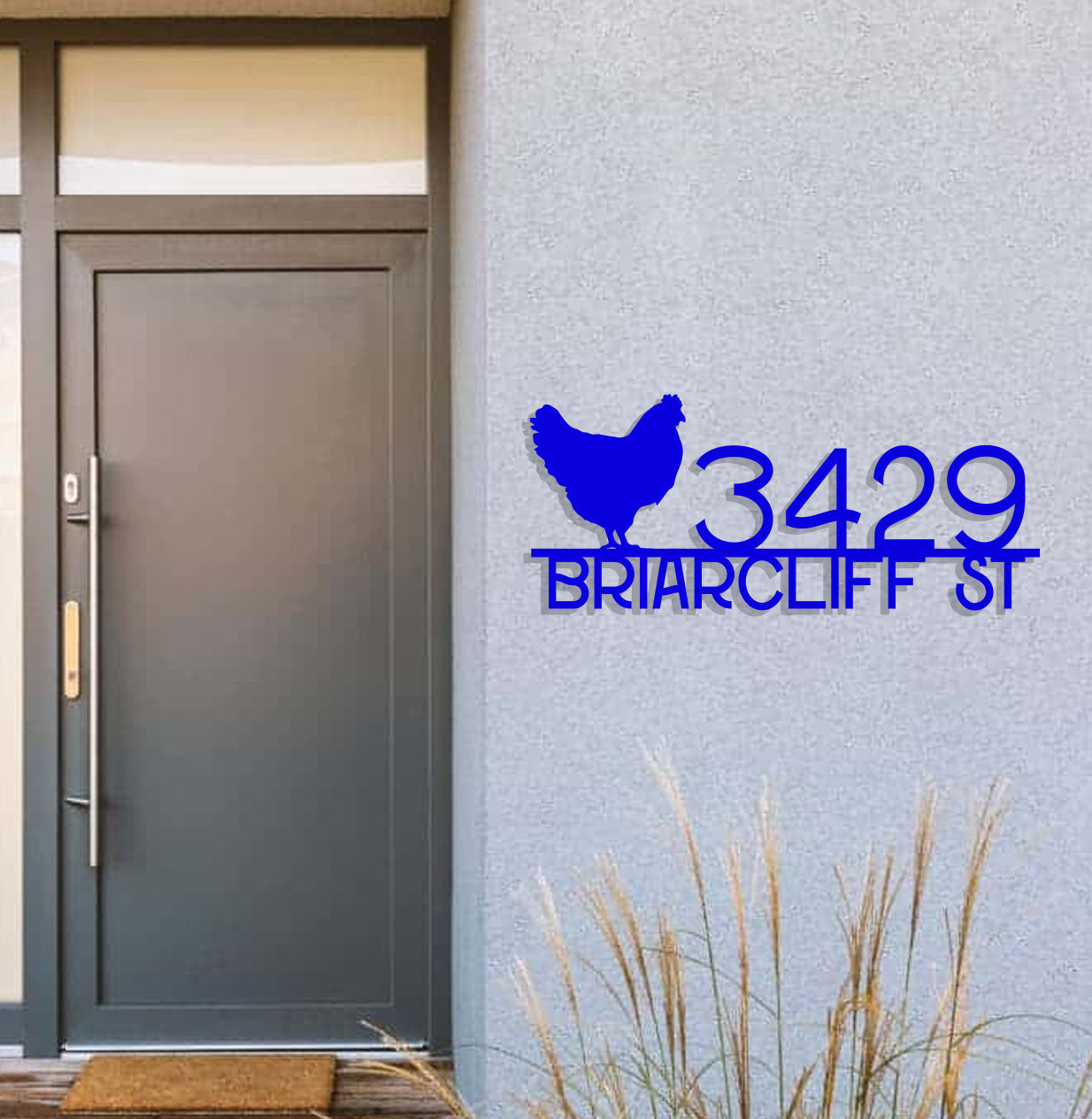 a sign on the side of a building that says 3241 biarclif