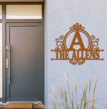 a door with a sign that says the allens on it