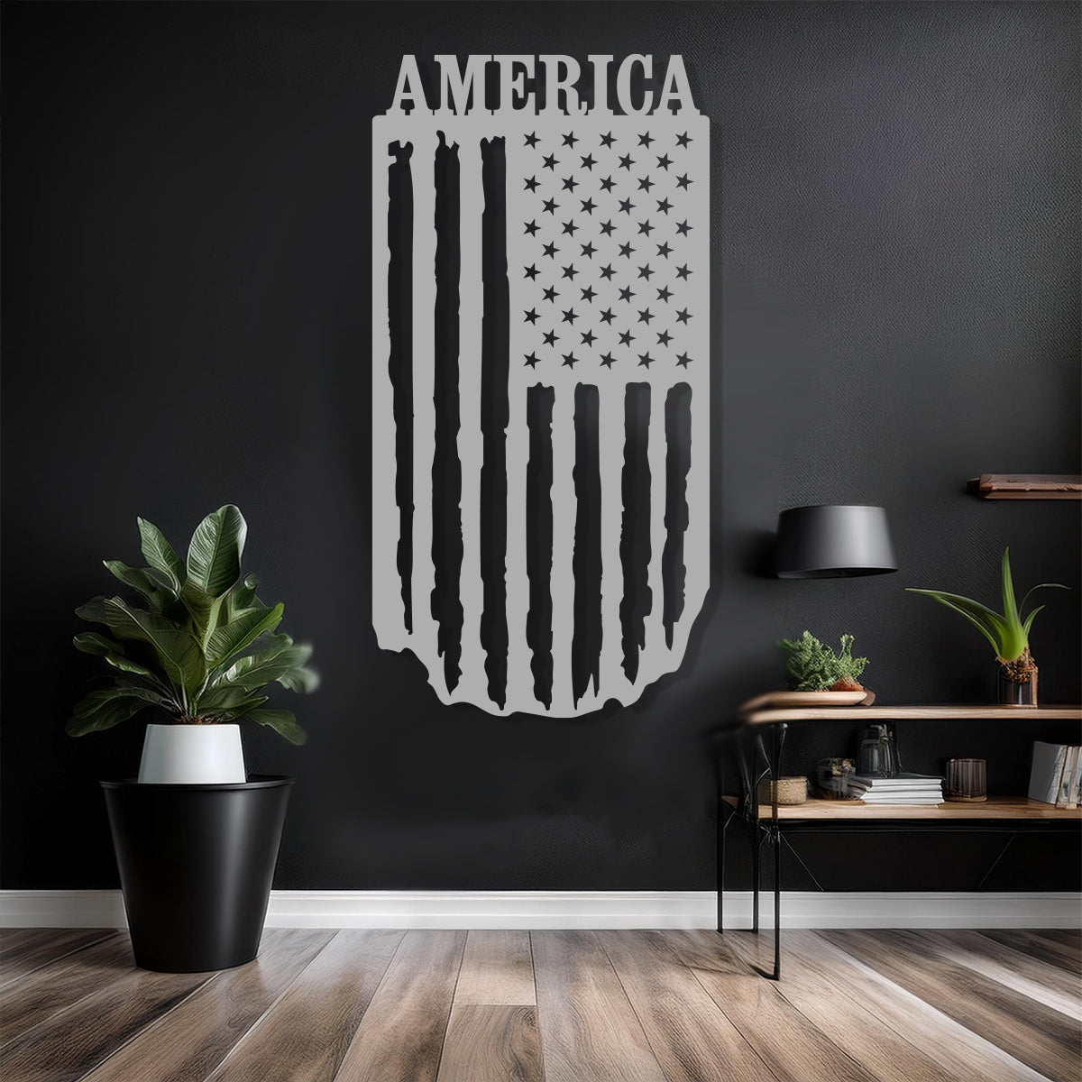 American Flag Hanging