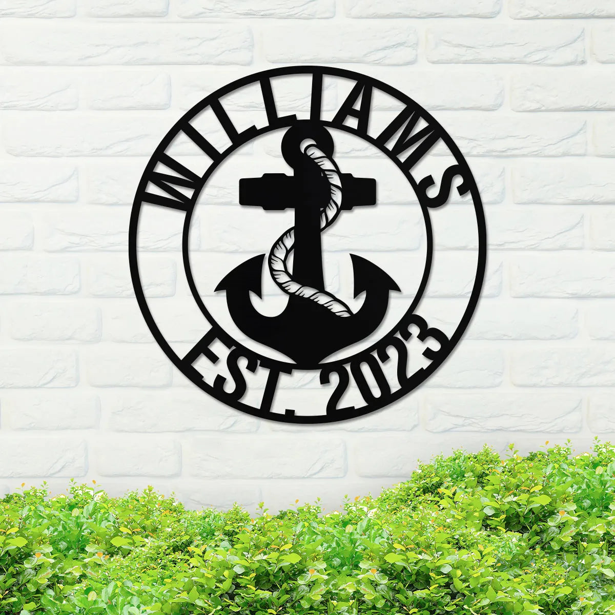 Name and Year with Anchor Design