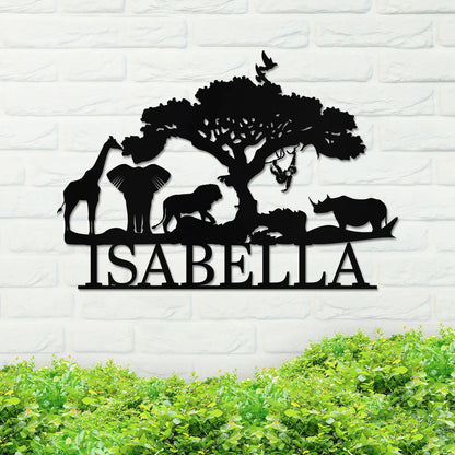 Personalized African Animals Sign