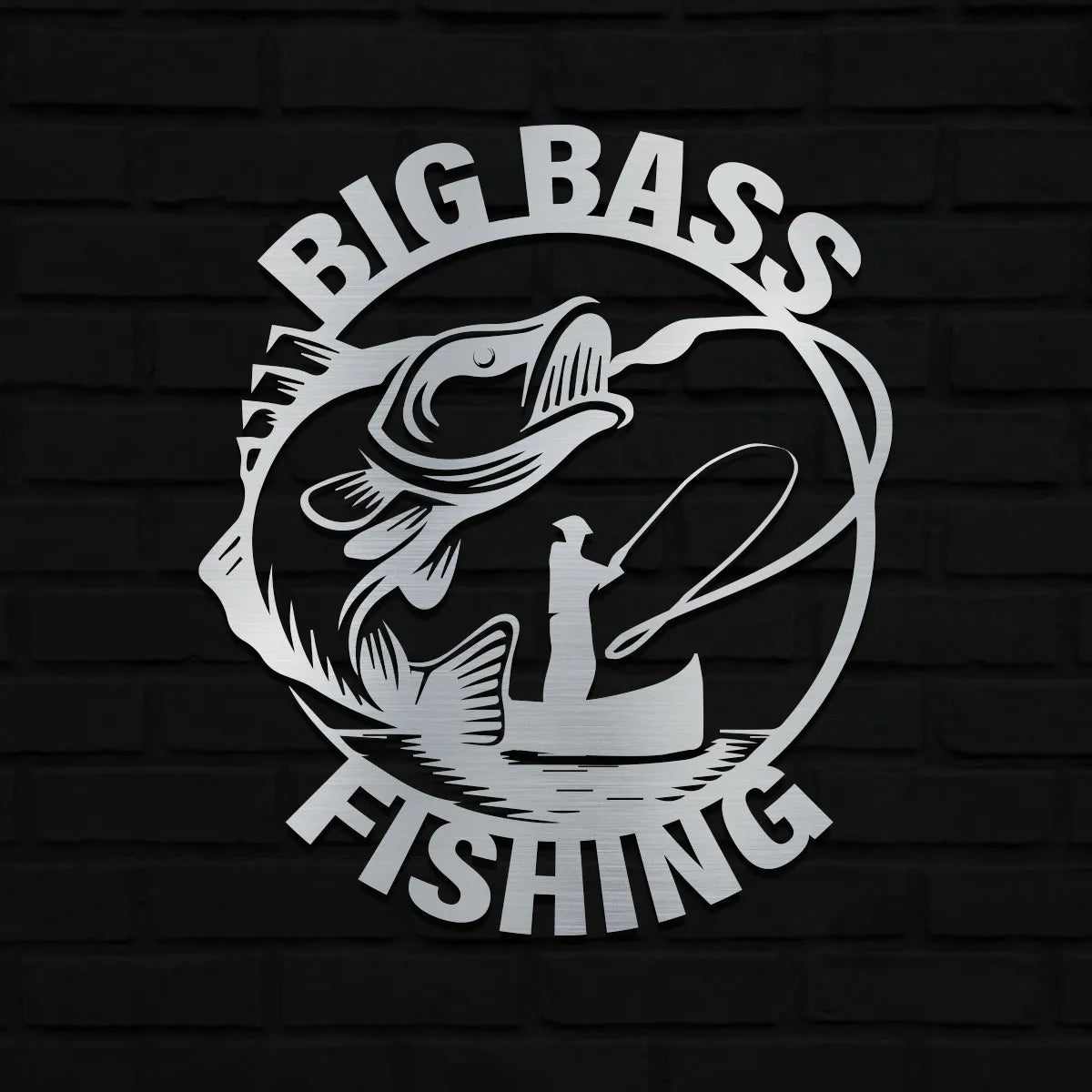 Big Bass Fishing Sign – Apex Metal Signs