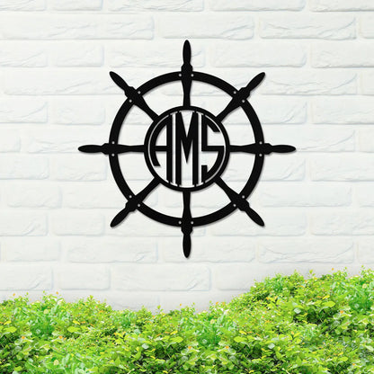 Ships Wheel With Monogram