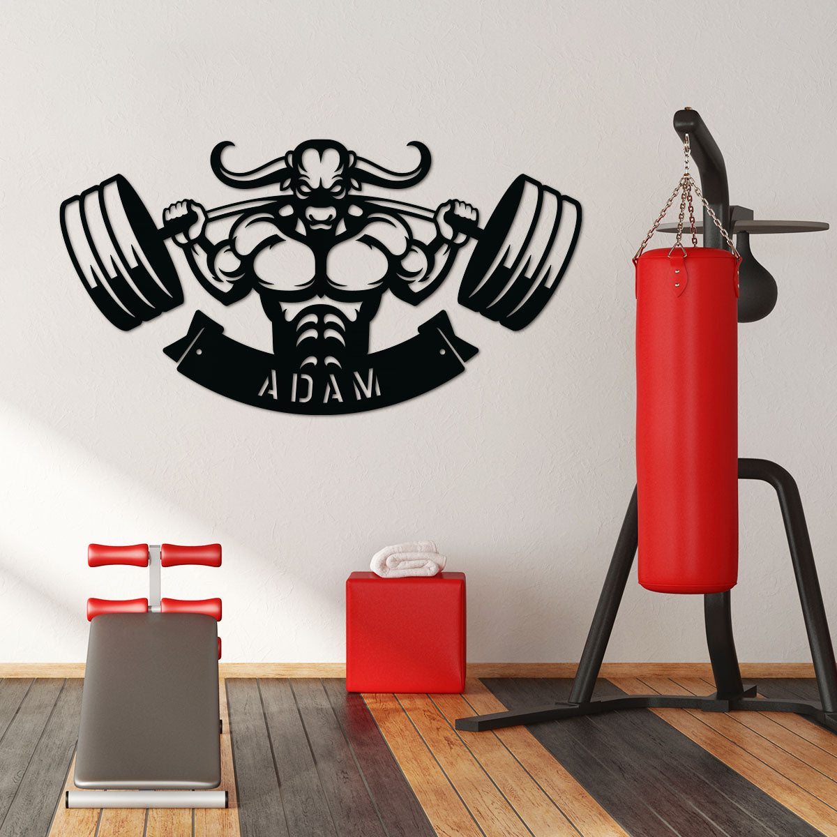 Deadlifting Bull Name Sign