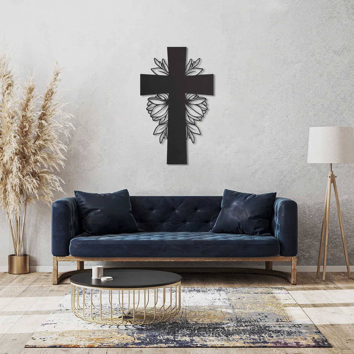 Simple Cross with Leaves