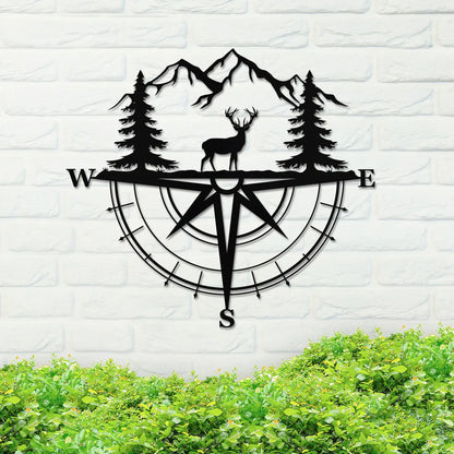 Deer Compass Sign