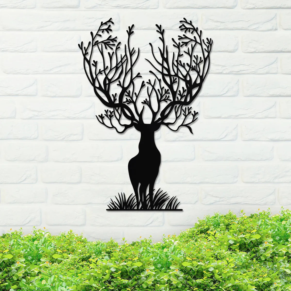 Stag with Branches for Antlers Sign