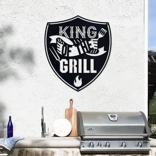 King of the Grill in Shield Sign