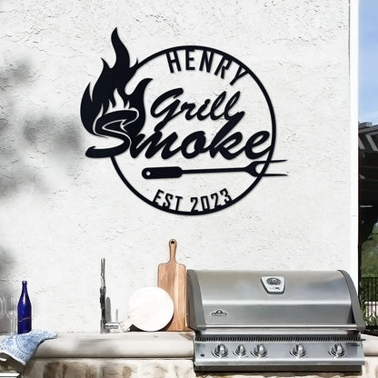 Personalized Grill Smoke Sign