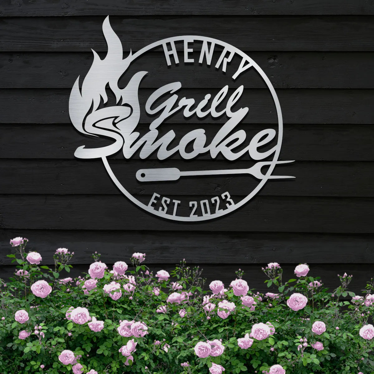 Personalized Grill Smoke Sign