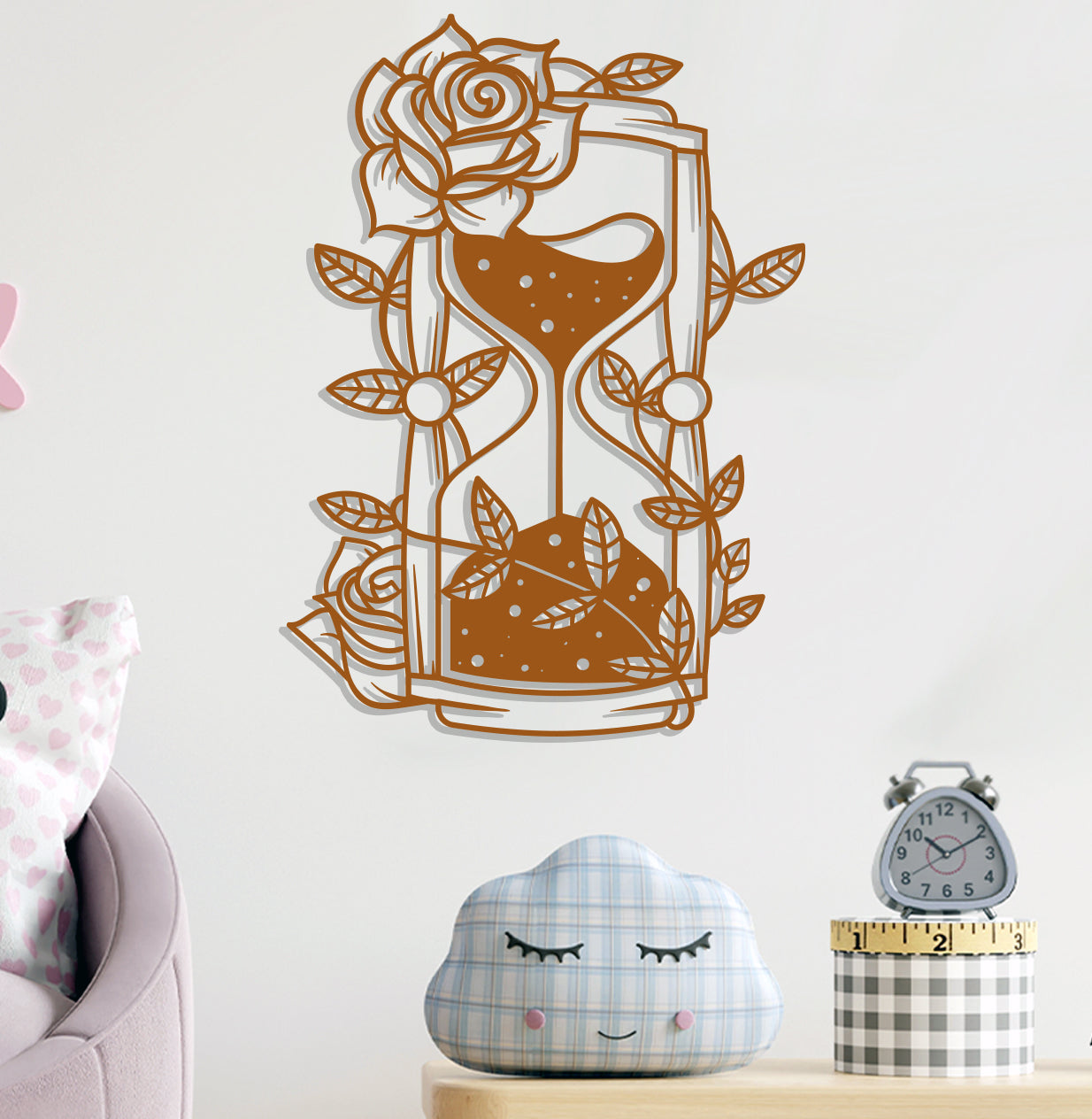 Hourglass w Rose Sign