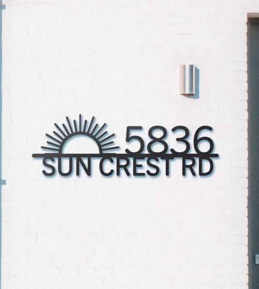 Sunrise Address Sign