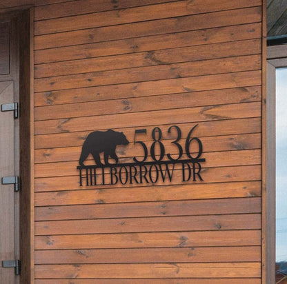 Bear Address Sign