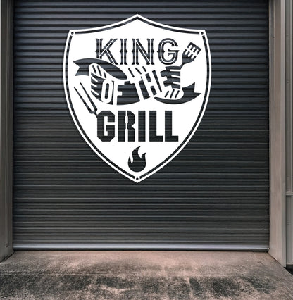 King of the Grill in Shield Sign