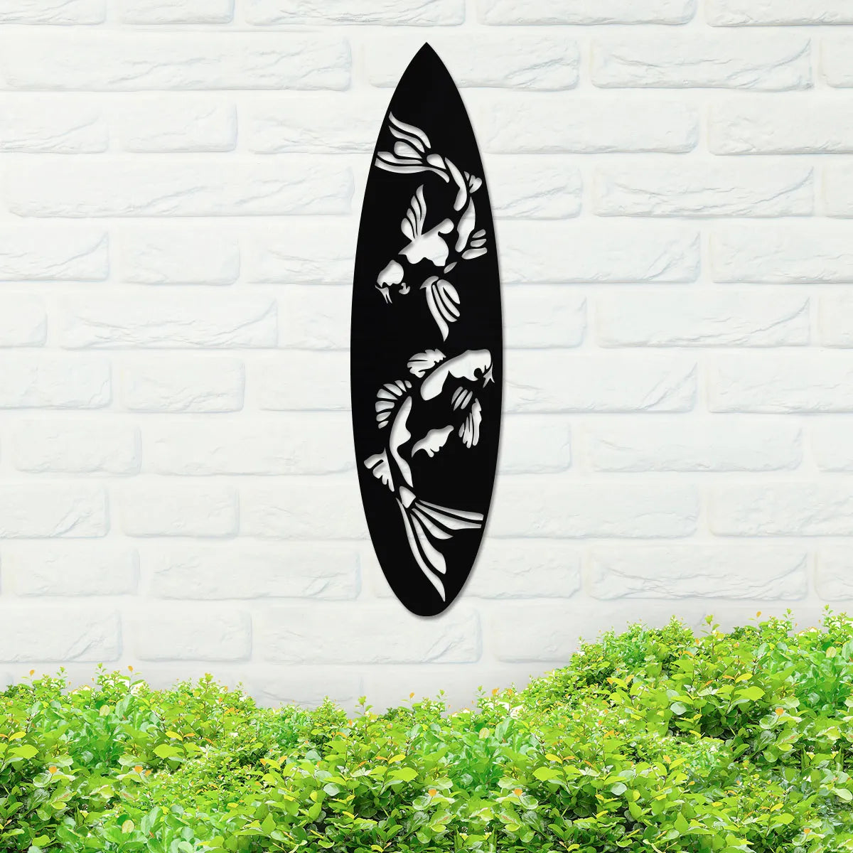 Koi Fish Twice Surfboard Sign