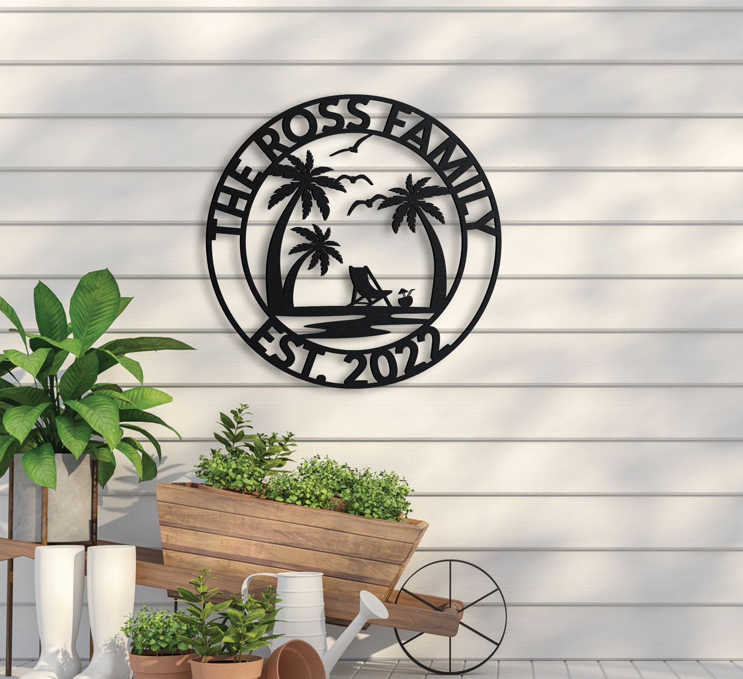 Custom Island Vacation Sign w Year