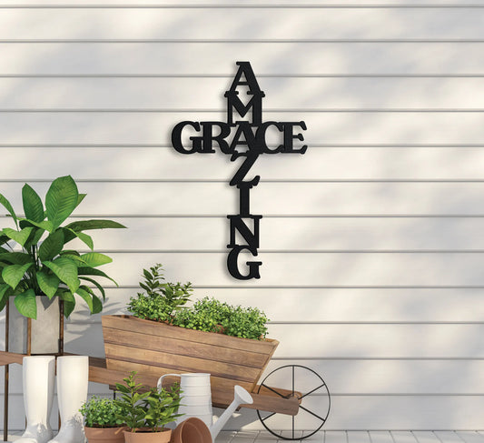 Amazing Grace Cross Sign