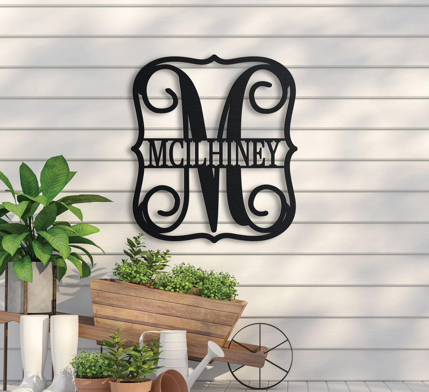 Royal Split Monogram Sign