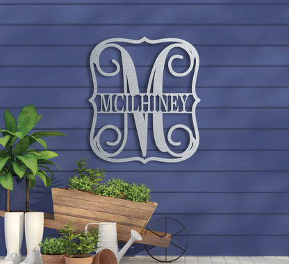 Royal Split Monogram Sign