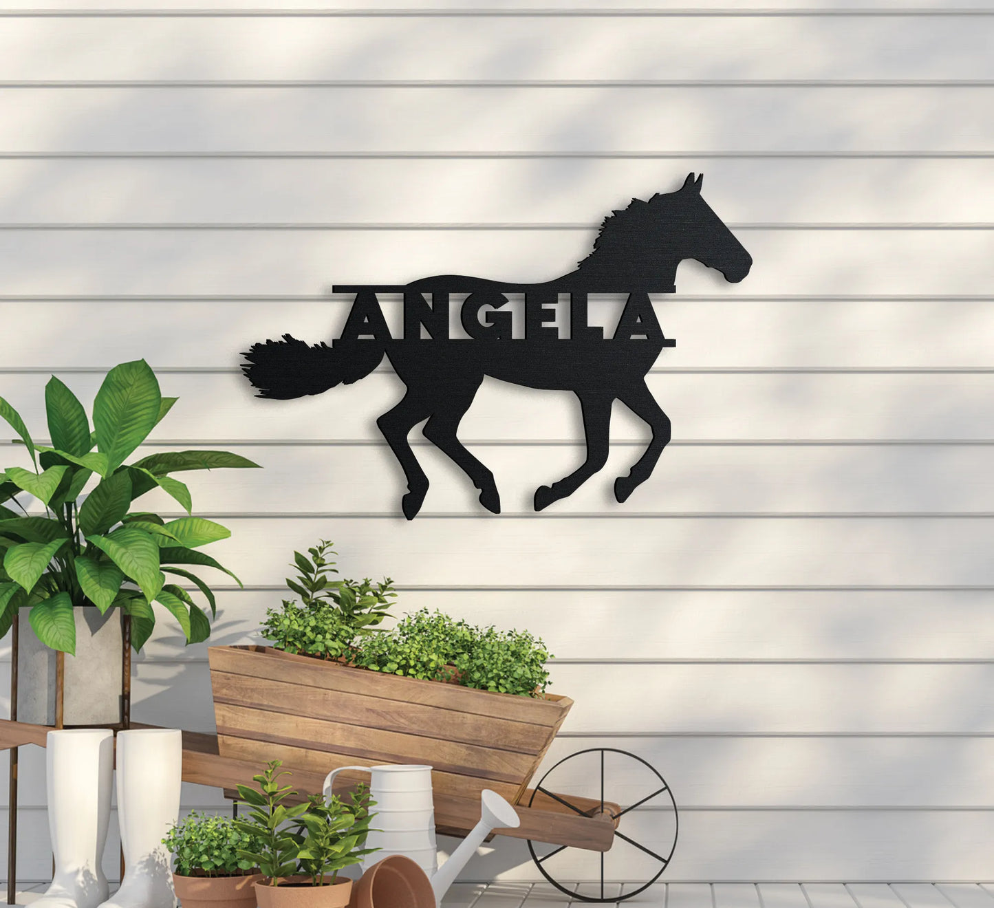 Running Horse Name Sign