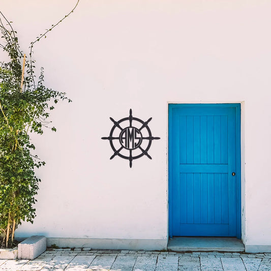 Ships Wheel With Monogram