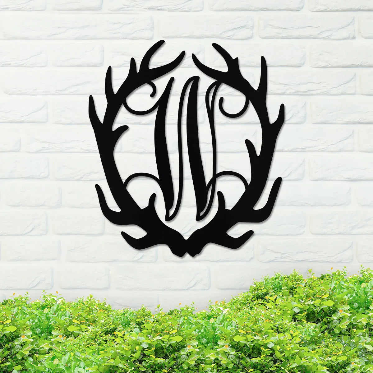 Custom Initial with Antlers Design