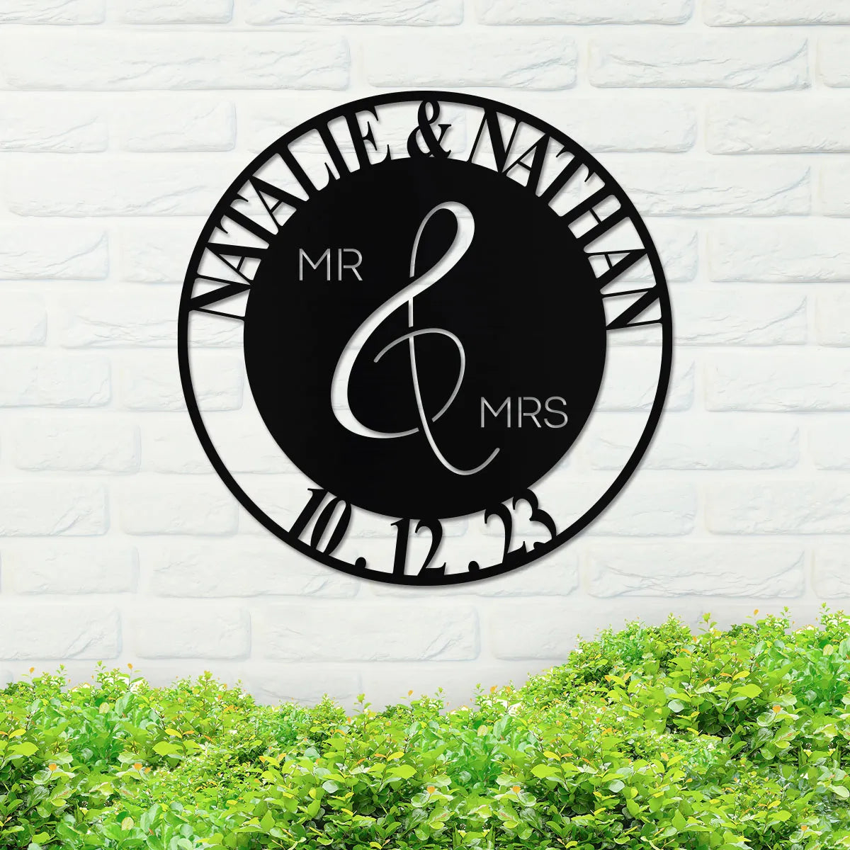 Wedding Sign, Mr & Mrs, Names and Date