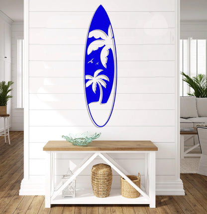 Palm Tree Surfboard Sign