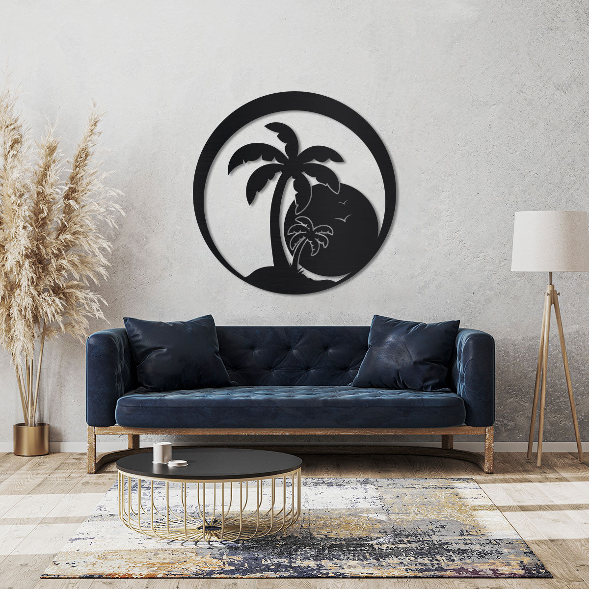 Island Sunset Palm Sign