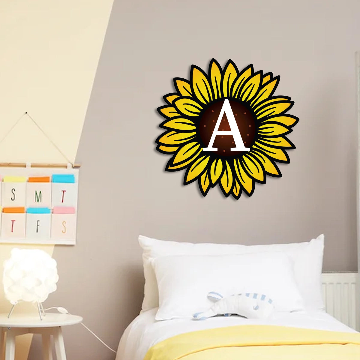 Colorful Sunflower Name Sign