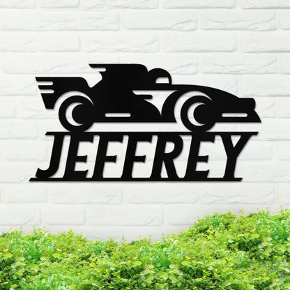 Race Car Name Sign