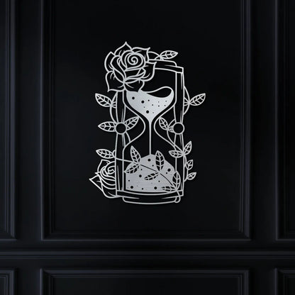 Hourglass w Rose Sign