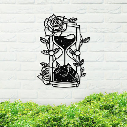 Hourglass w Rose Sign