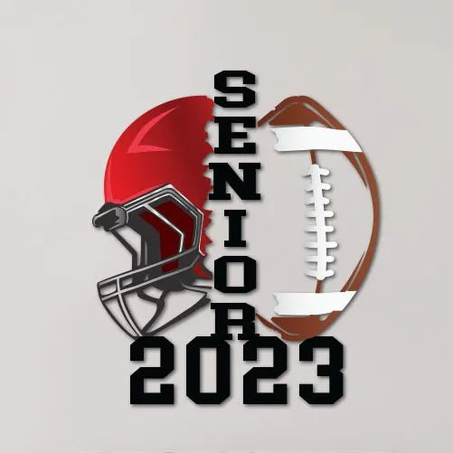 Colorful Senior Football Sign