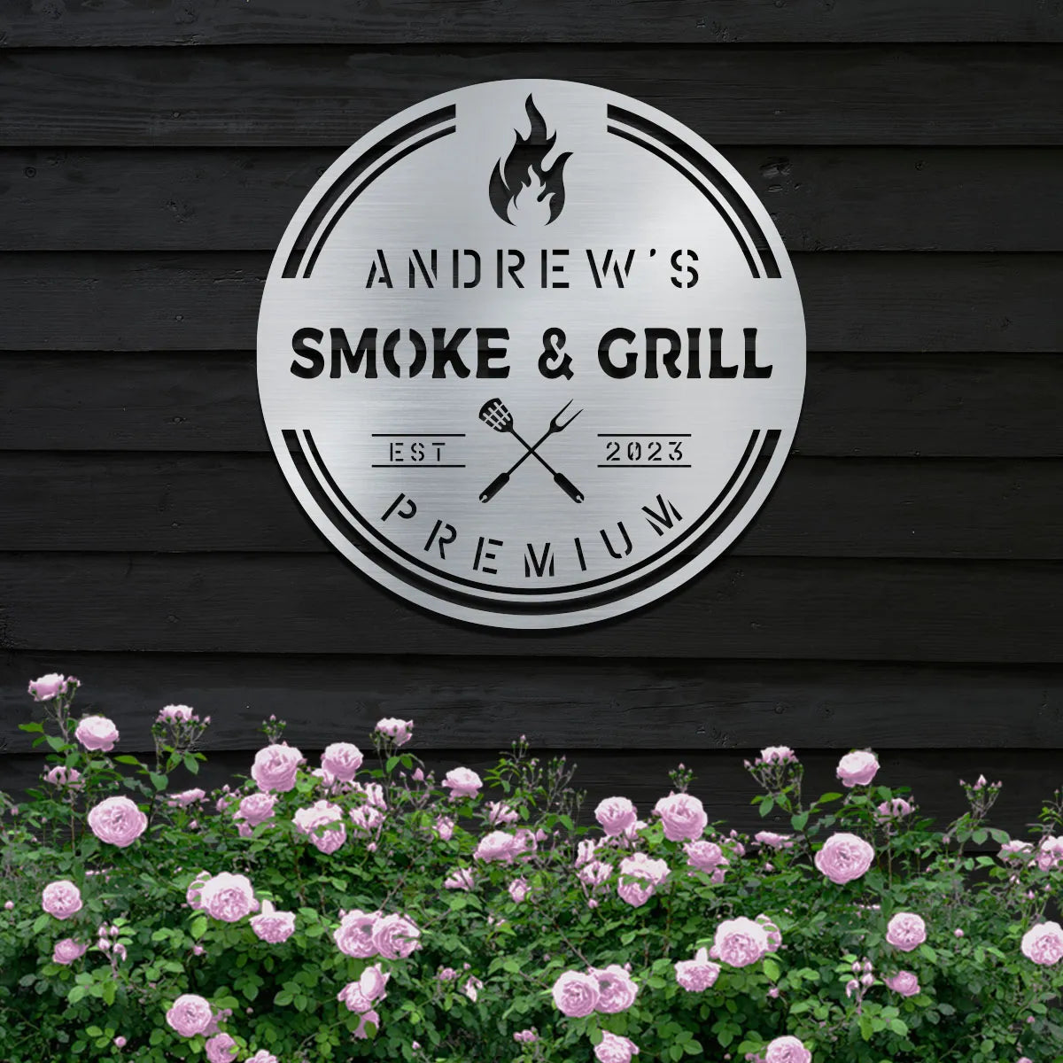 Personalized Smoke & Grill Sign