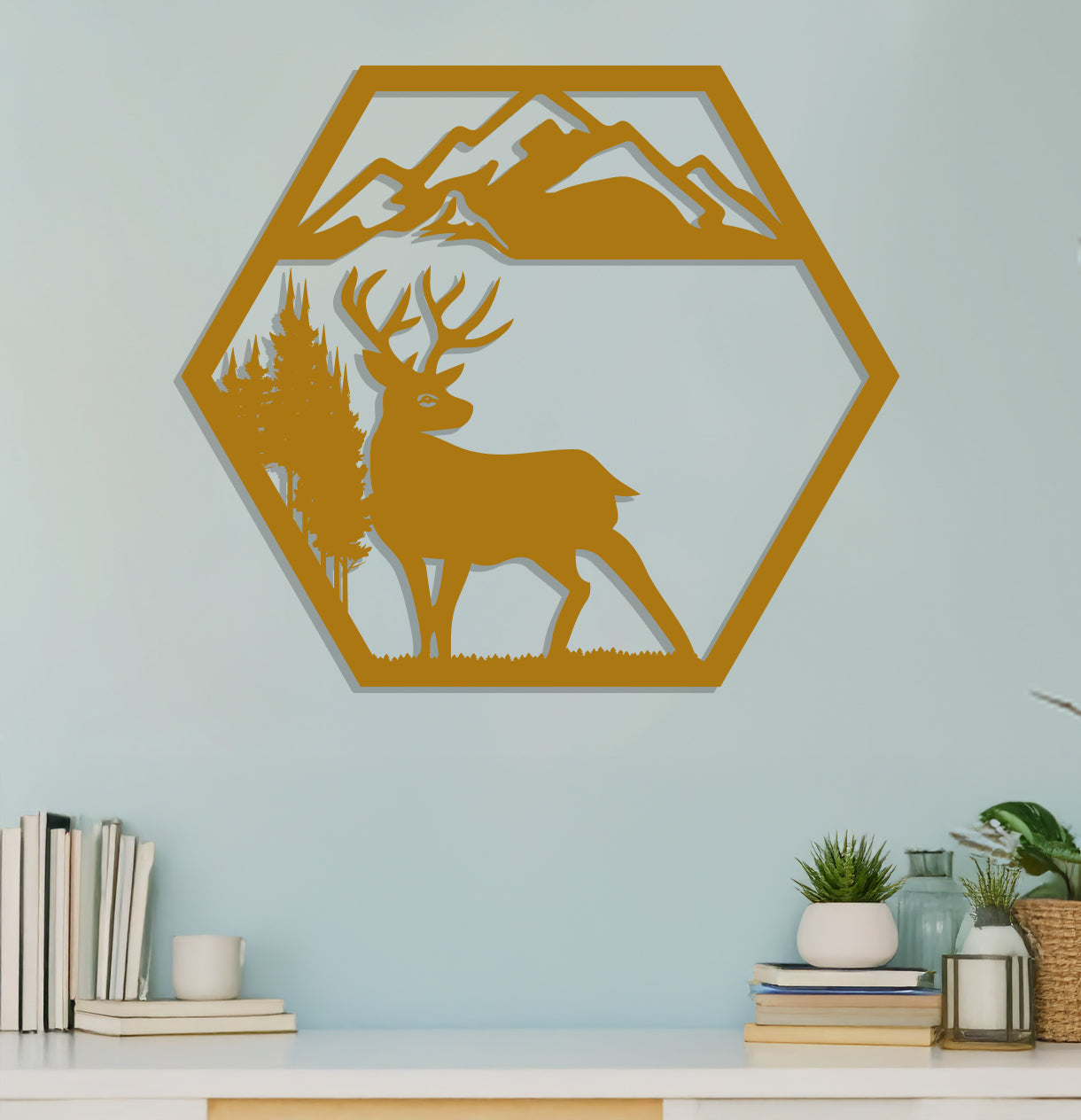 Deer in the Mountains Sign