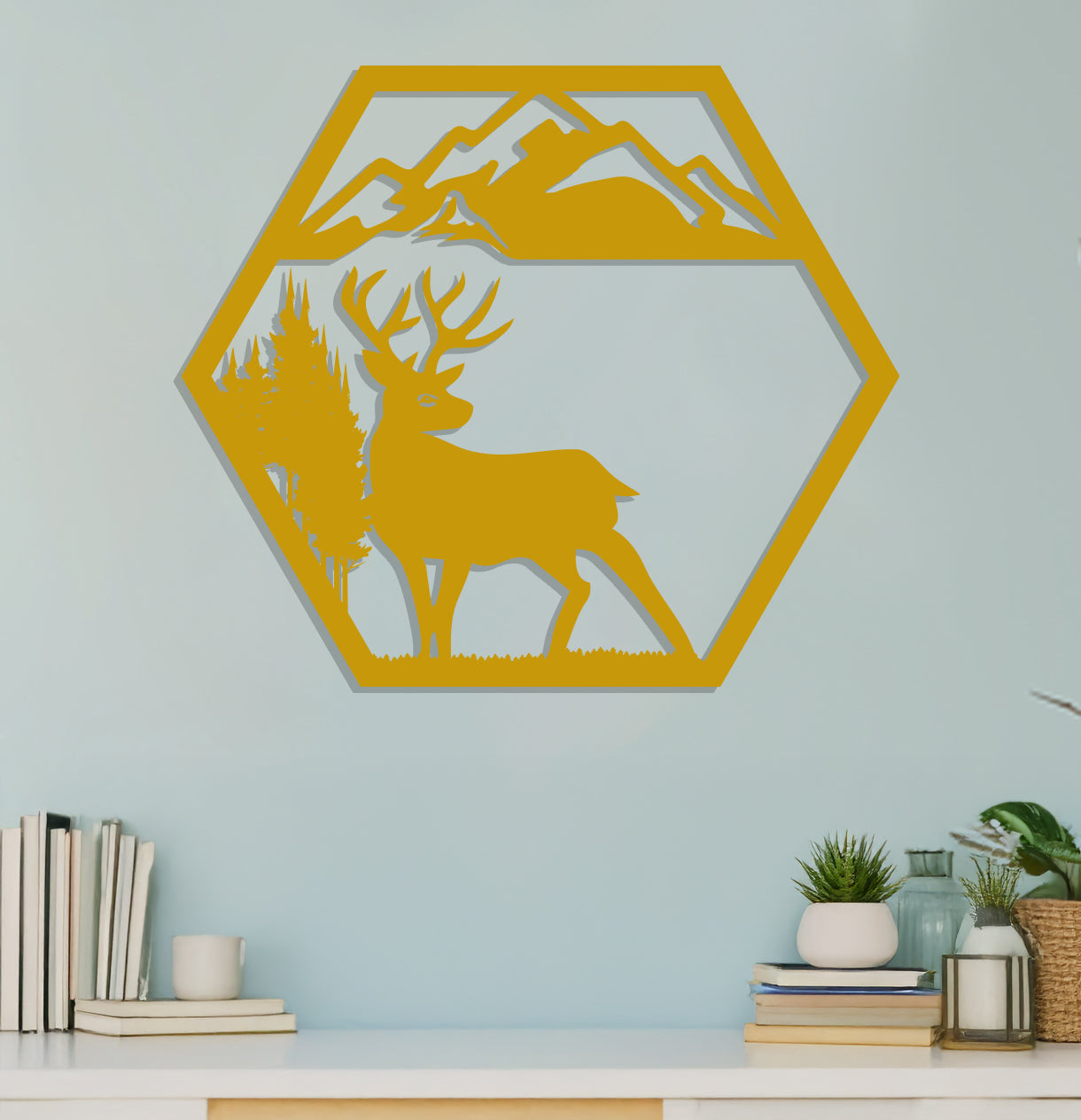 Deer in the Mountains Sign