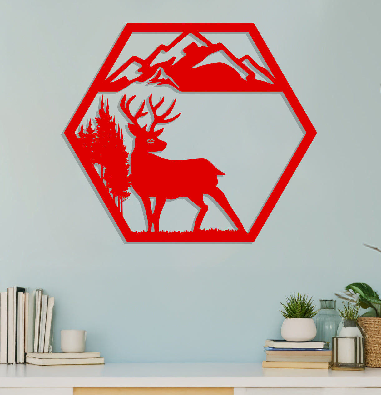 Deer in the Mountains Sign