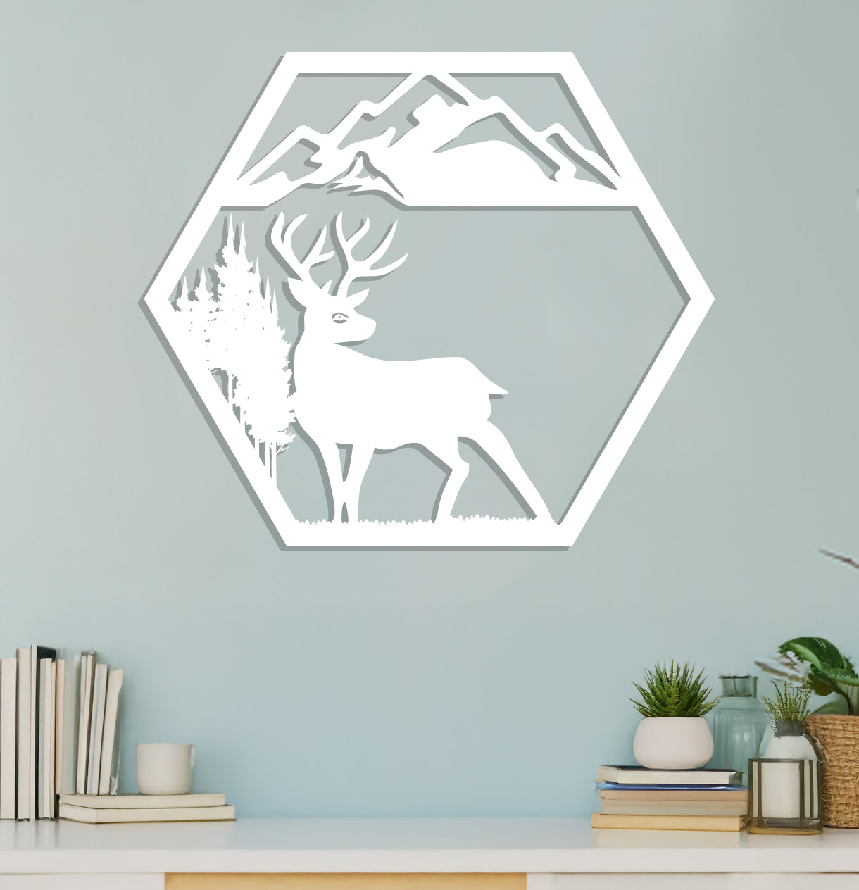 Deer in the Mountains Sign