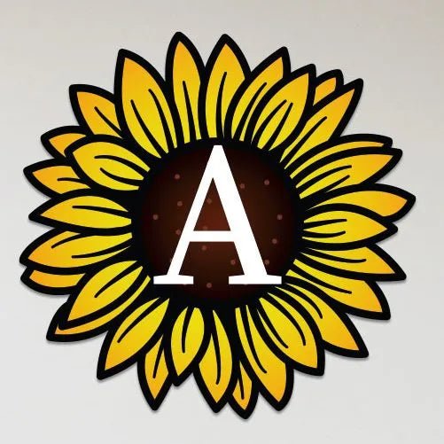 Colorful Sunflower Name Sign