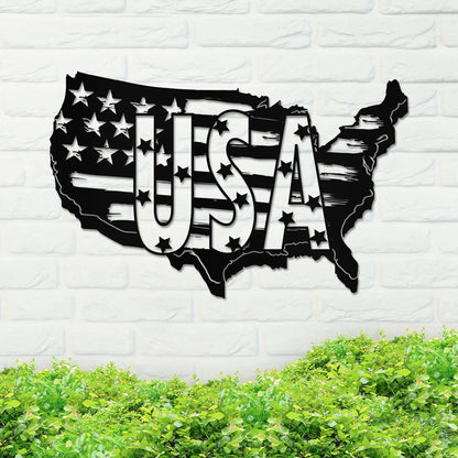 USA Flag in Country Sign