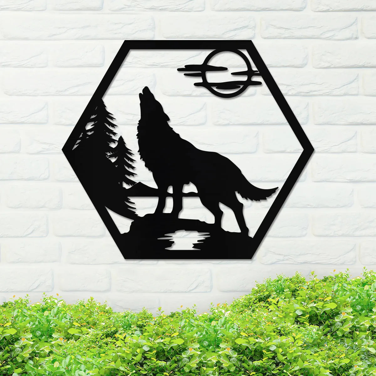 Howling Wolf in Nature Sign