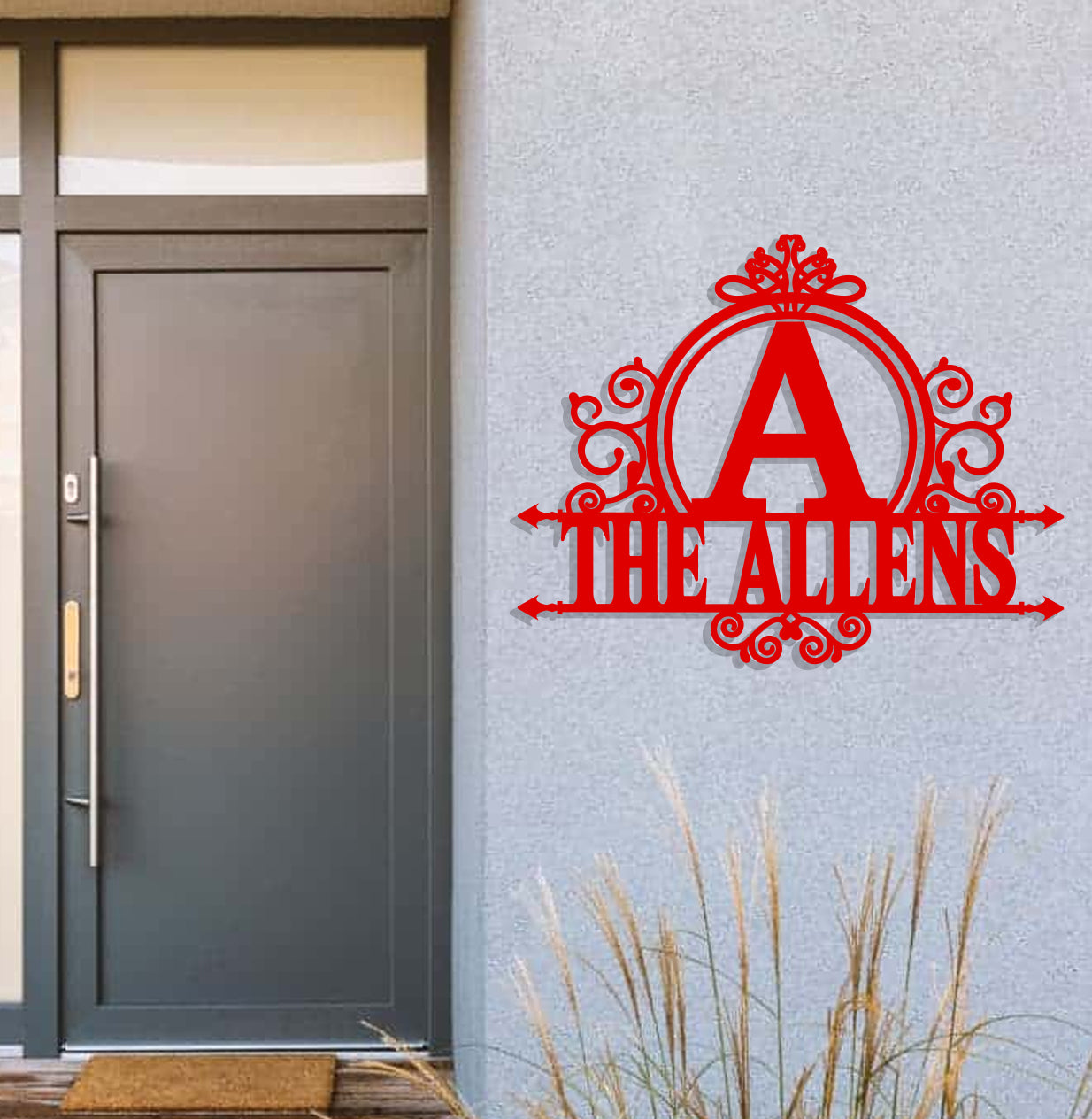 a door with a sign that says the allens on it