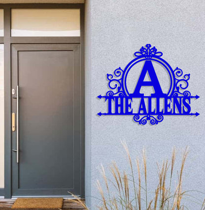 a door with a sign that says the allens on it