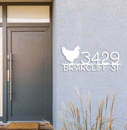 a door with a sign that says 3249 biarclif st