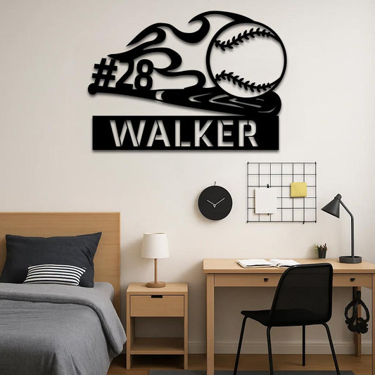 Baseball Name Sign