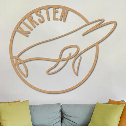 Blue Whale Name Sign