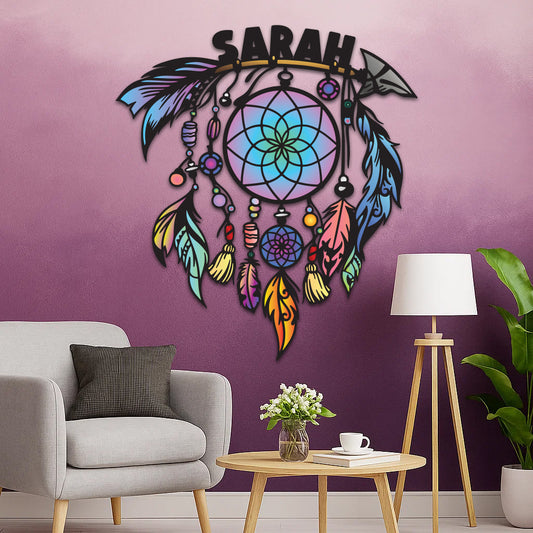 Colorful Dreamcatcher Name Sign