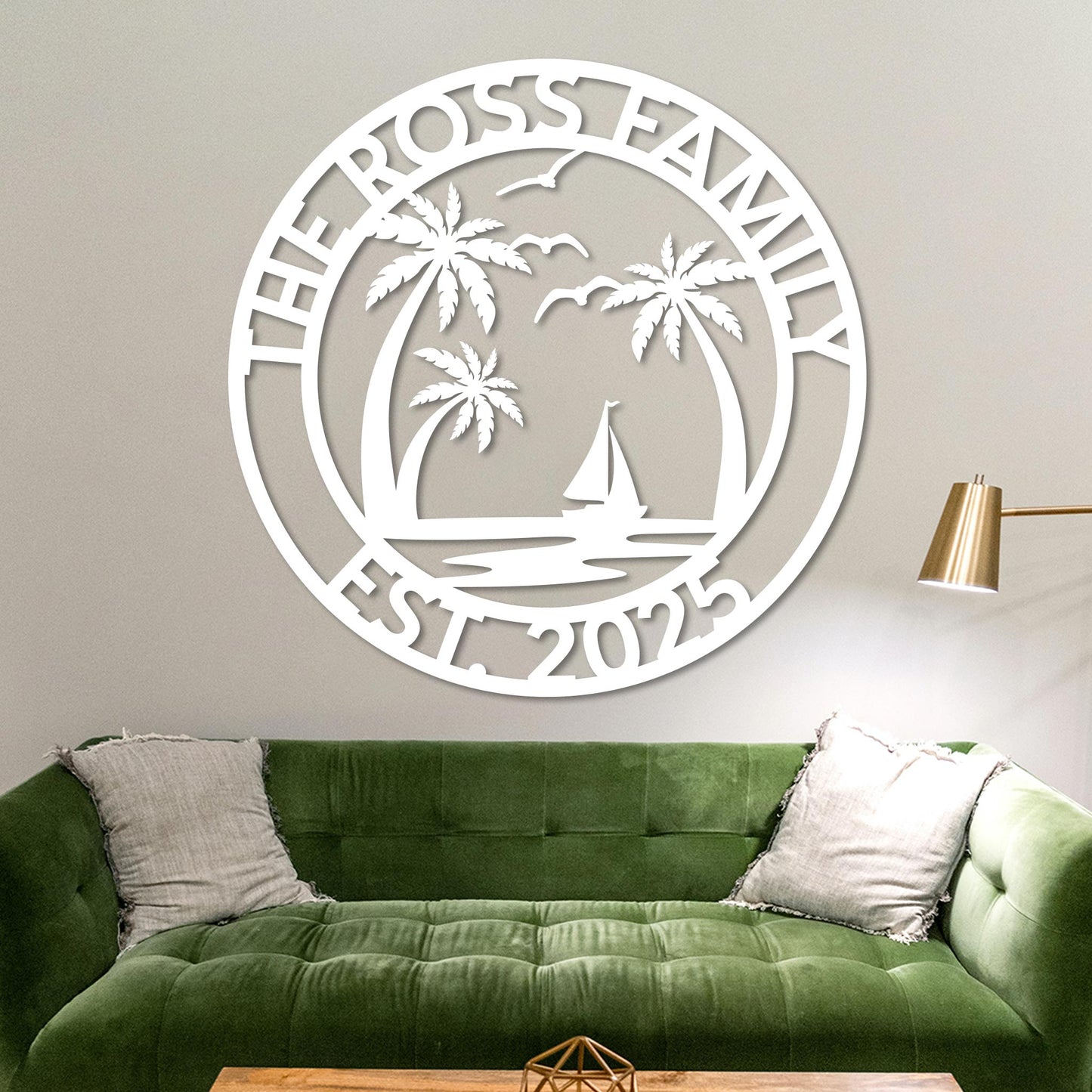Custom Island Welcome Sign w Established Year