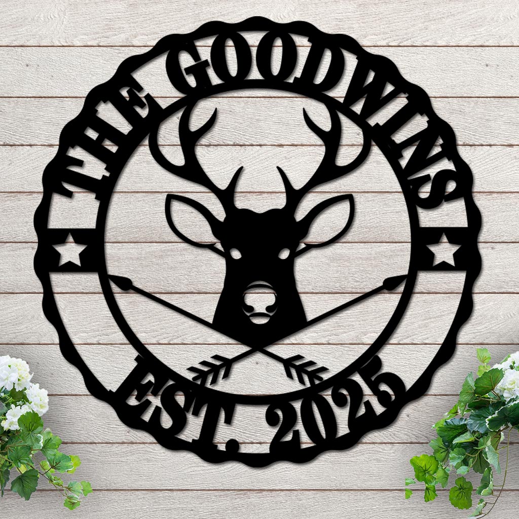 Custom Name and Est Date with Deer Design